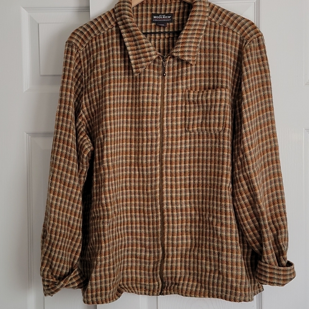 Woolrich Brown Plaid Zip-Front Jacket
